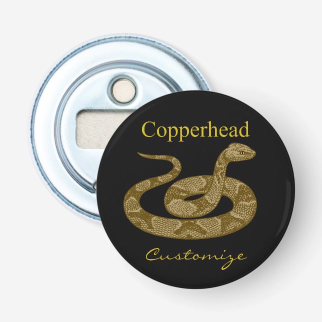 Coiled Copperhead Snake Thunder_Cove Bottle Opener (Front)