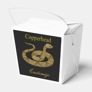 Coiled Copperhead Snake Thunder_Cove Favor Box