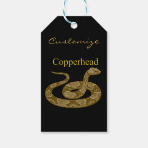 Coiled Copperhead Snake Thunder_Cove Gift Tags