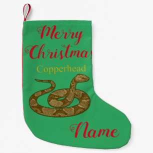 Coiled Copperhead Snake Thunder_Cove Small Christmas Stocking