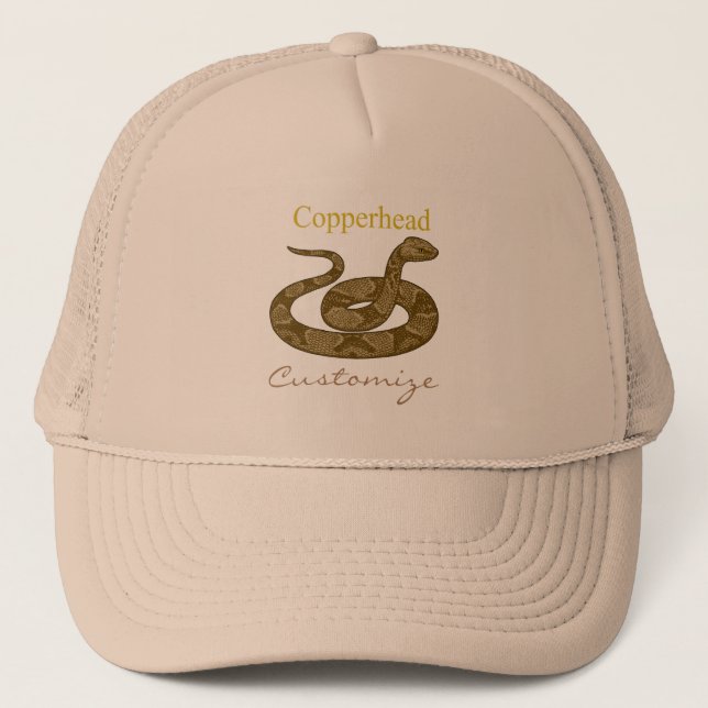Coiled Copperhead Snake Thunder_Cove Trucker Hat (Front)