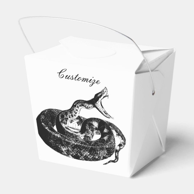 Coiled Rattlesnake Thunder_Cove Favor Box (Back Side)