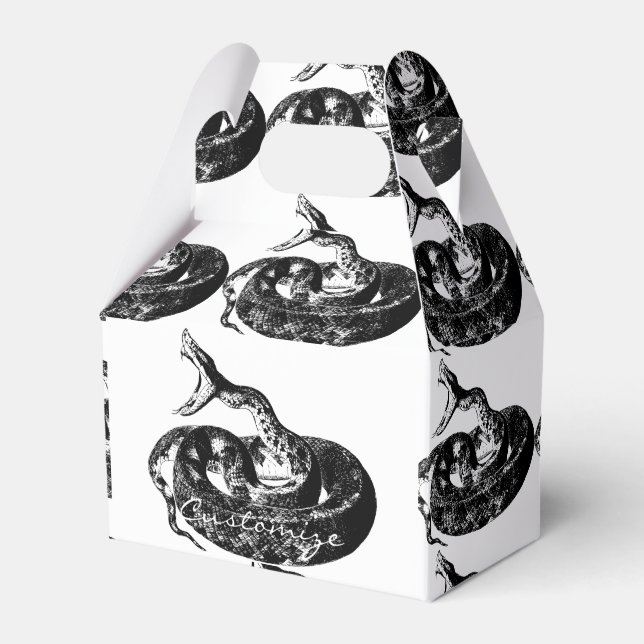 Coiled Rattlesnake Thunder_Cove Favor Box (Front Side)