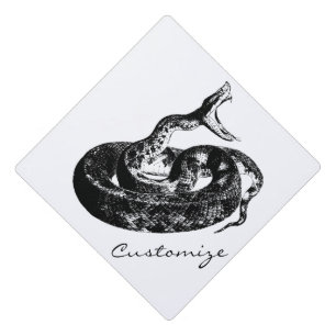 Coiled Rattlesnake Thunder_Cove Graduation Cap Topper