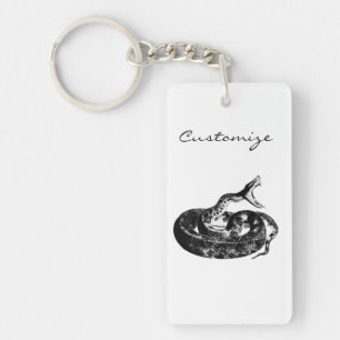 Coiled Rattlesnake Thunder_Cove Keychain