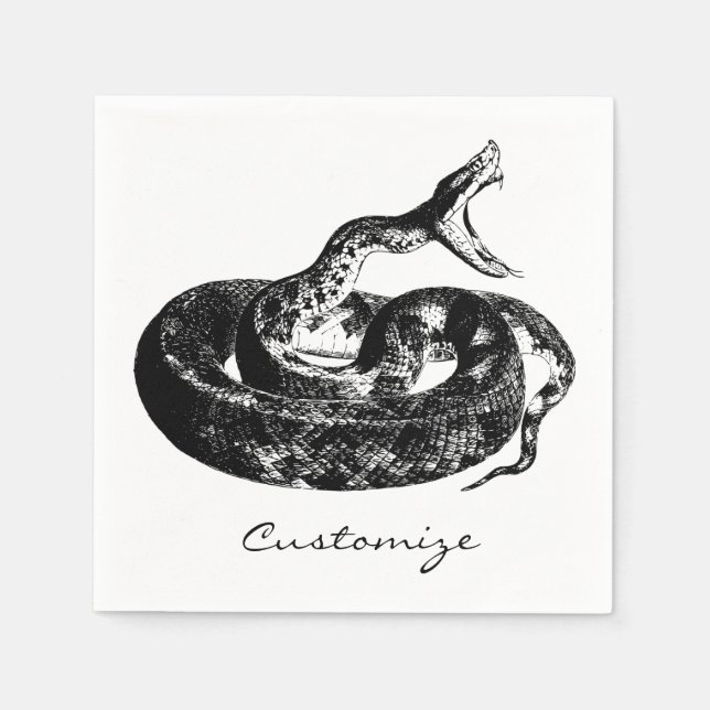 Coiled Rattlesnake Thunder_Cove Napkin (Front)