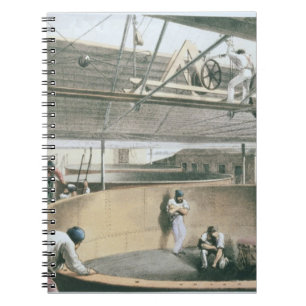 Coiling the telegraph cable in the tanks at the wo notebook