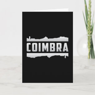 Coimbra Portugal City Skyline Cityscape Funny Gift Card
