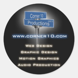Coin 10 Productions Sticker rond