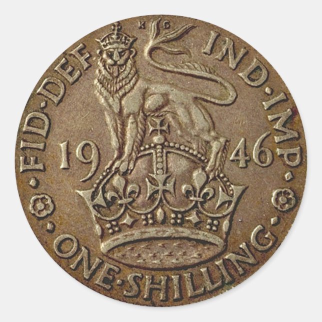 Coin 1 classic round sticker (Front)