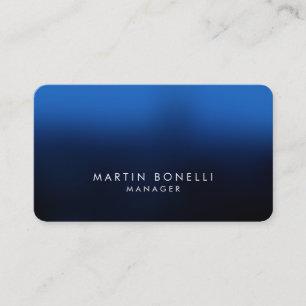 Coin arrondi bleu foncé Carte de visite noir