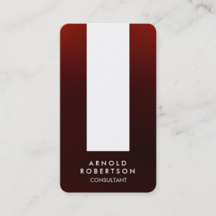 Coin arrondi Brownish Carte de visite blanc rouge