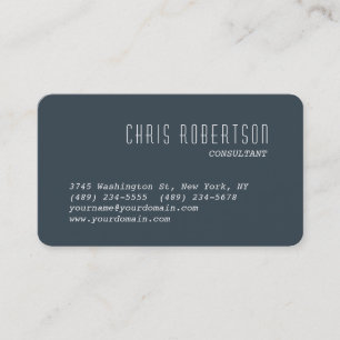 Coin arrondi Carte de visite gris charbon