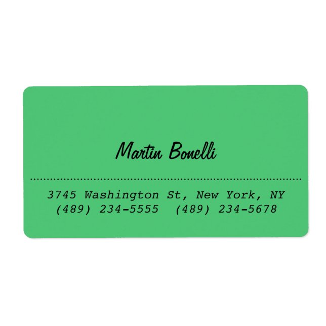 Coin arrondi Emerald Green Plain Carte de visite (Devant)
