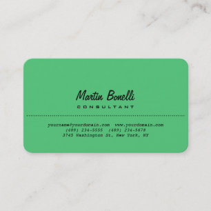 Coin arrondi Emerald Green Plain Carte de visite