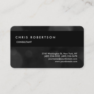 Coin arrondi Gris Noir Charming Carte de visite