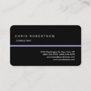 Coin arrondi Noir Charming Light Carte de visite