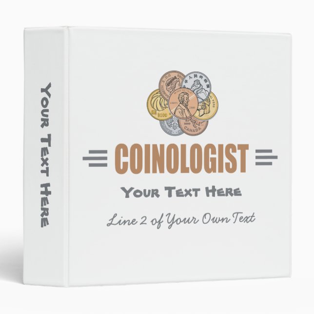 Coin Collecting Funny COINOLOGIST Collector Binder (Front/Spine)