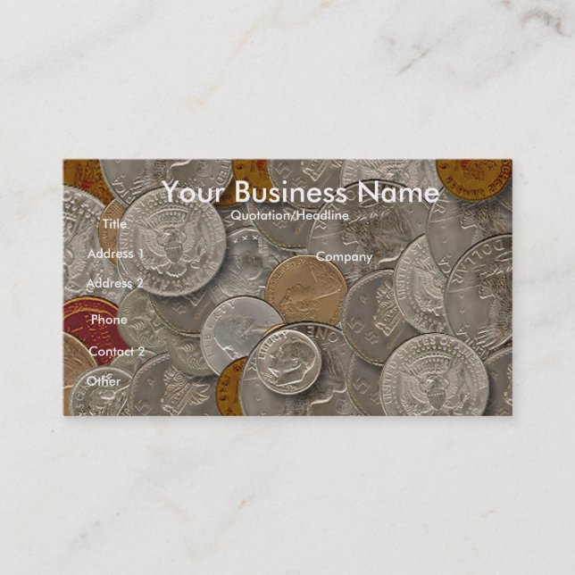 Coin collectors,business card (Front)