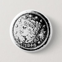 Coin collectors pin badge, numismatics gift