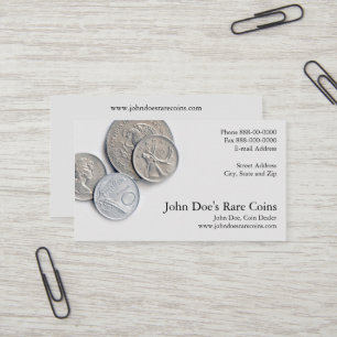 Coin Dealer Business Card