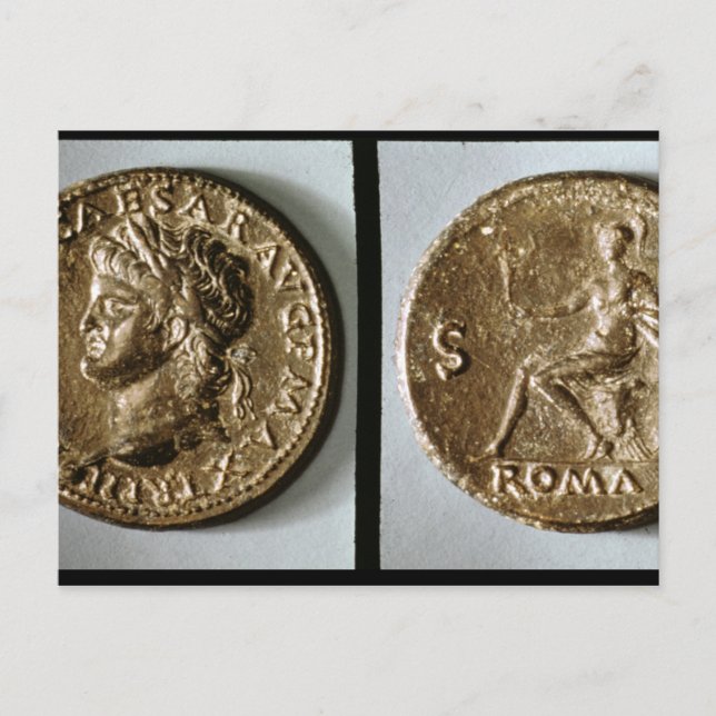 Coin depicting Nero Postcard (Front)