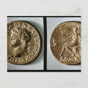 Coin depicting Nero Postcard