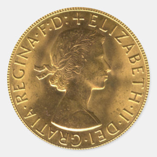 Coin Template Classic Round Sticker
