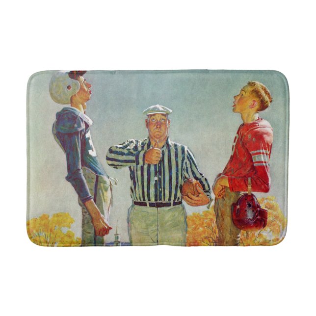 Coin Toss by Norman Rockwell Bath Mat (Front)