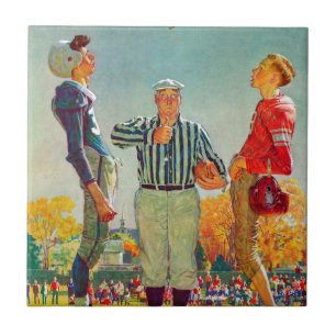 Coin Toss by Norman Rockwell Tile