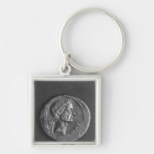Coin with a portrait of Julius Caesar Keychain