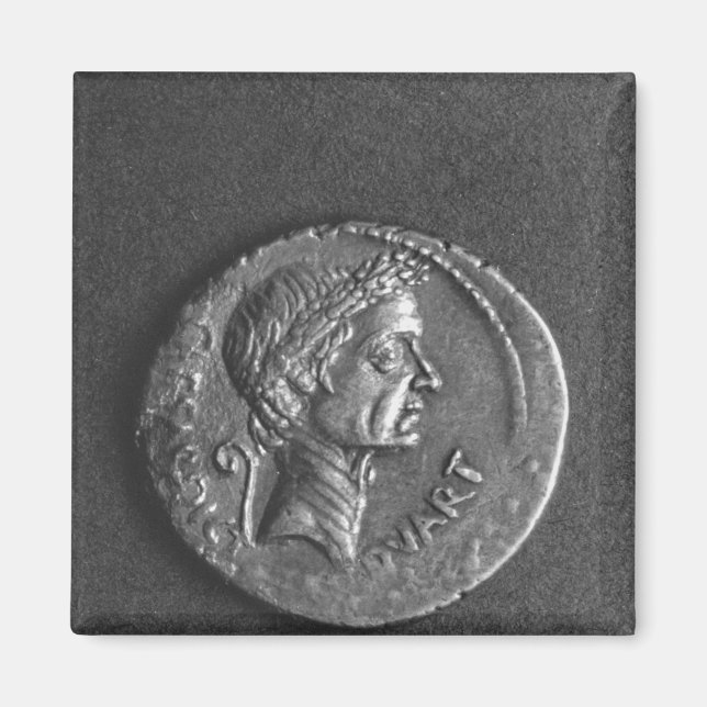 Coin with a portrait of Julius Caesar Magnet (Front)