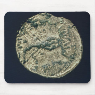 Coin with heads of Julius Caesar  and Augustus Mouse Pad