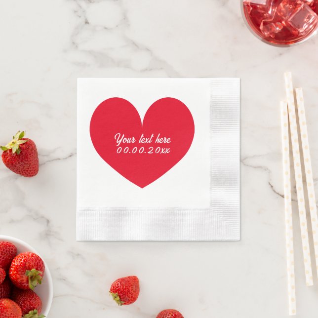 Coined cocktail napkins for wedding or engagement (Insitu)