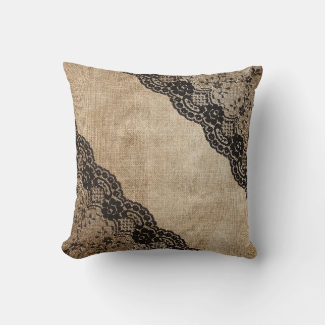 Coins beiges noirs âgés de toile et de coussin de (Recto)