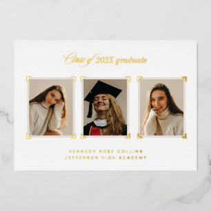 Coins de l'album d'or Faire-part de graduation pho