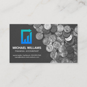 Coins Finance Paper Logo Business Card