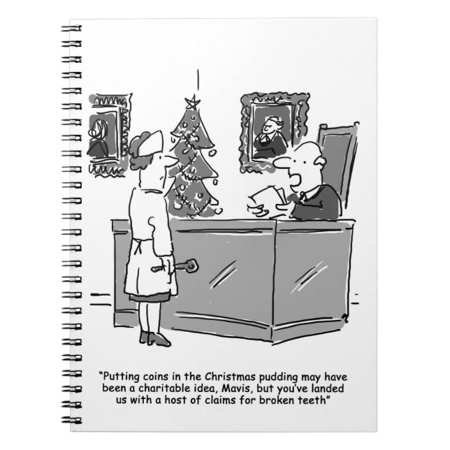 Coins in the Christmas Pudding - Legal Notebook (Front)