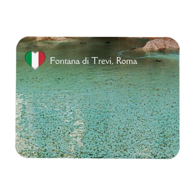 Coins in Trevi Fountain - Rome, Italy Magnet (Horizontal)