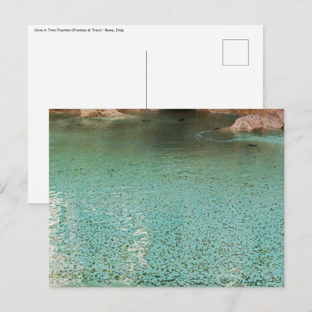 Coins in Trevi Fountain - Rome, Italy Postcard (Front/Back)