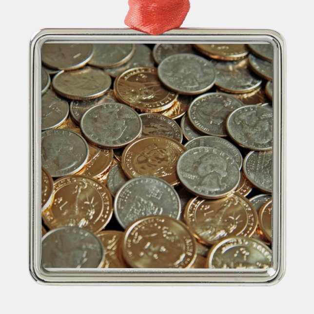 Coins Metal Ornament (Front)