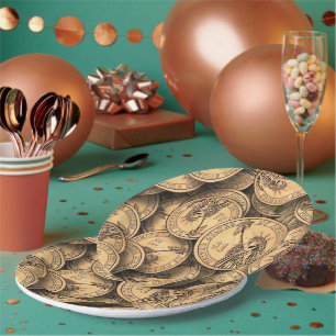  Coins Paper Plate