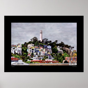 Coit Tower Colours Poster