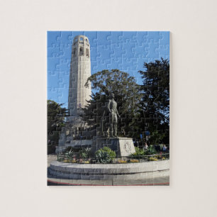 Coit Tower & Columbus Statue #3 Jigsaw Puzzle