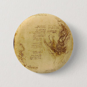 Coition of a hemisected man and woman 2 inch round button