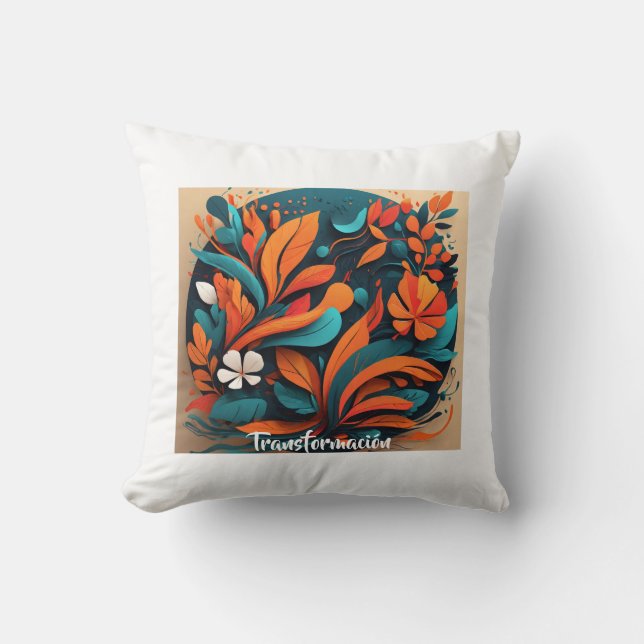 Cojín Decorativo Arte Simbólico Transformación Throw Pillow (Front)