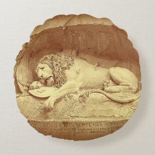 Cojín Decorativo Dying Lion of Luzern - Löwendenkm Round Pillow