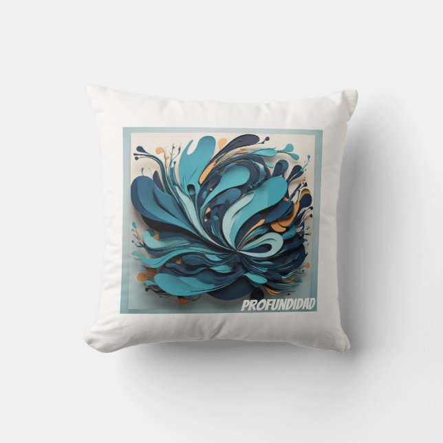 Cojín Decorativo Océano Profundo Throw Pillow (Front)