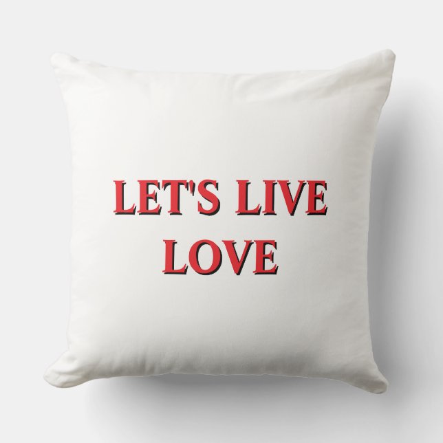 Cojín Estilo Moderno Vivamos El Amor Hogar" Throw Pillow (Front)