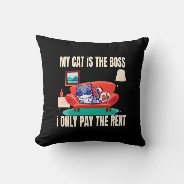 Cojín Fun Design for Cats Lovers. Throw Pillow (Front)
